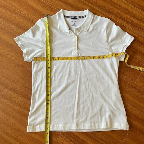 Women's Nautica White Short-Sleeve Polo Shirt - Size XL - Picture 3 of 7